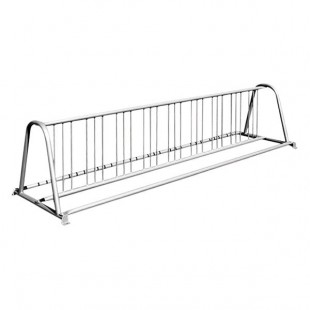 Paris Furnishings 10' Galvanized Surface Mount Grid Style Bike Rack