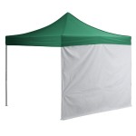 Backyard Pro Courtyard Series 10' x 10' Green Straight Leg Aluminum Instant Pop Up Canopy Tent and Wall Kit