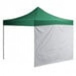 Backyard Pro Courtyard Series 10' x 10' Green Straight Leg Aluminum Instant Pop Up Canopy Tent and Wall Kit