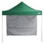 Backyard Pro Courtyard Series 10' x 10' Green Straight Leg Aluminum Instant Pop Up Canopy Tent and Wall Kit