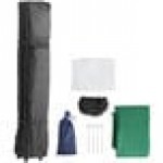 Backyard Pro Courtyard Series 10' x 10' Green Straight Leg Aluminum Instant Pop Up Canopy Tent and Wall Kit