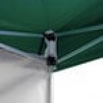 Backyard Pro Courtyard Series 10' x 10' Green Straight Leg Aluminum Instant Pop Up Canopy Tent and Wall Kit