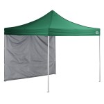 Backyard Pro Courtyard Series 10' x 10' Green Straight Leg Aluminum Instant Pop Up Canopy Tent and Wall Kit
