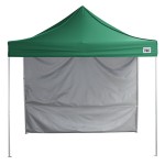 Backyard Pro Courtyard Series 10' x 10' Green Straight Leg Aluminum Instant Pop Up Canopy Tent and Wall Kit