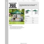 Backyard Pro Courtyard Series 10' x 10' Green Straight Leg Aluminum Instant Pop Up Canopy Tent and Wall Kit