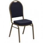 Flash Furniture FD-C03-ALLGOLD-H20124E-GG Hercules Beige Pattern Fabric Dome Back Stackable Banquet Chair with Gold Frame