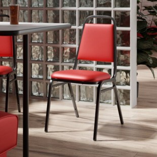 Lancaster Table & Seating Red Stackable Banquet Chair with 1 Lancaster Table & Seating Red Stackable Banquet Chair with 1