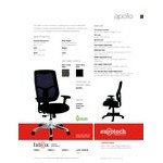 Eurotech MTHB94-5806 Apollo Series Black High Back Swivel Office Chair Eurotech MTHB94-5806 Apollo Series Black High Back Swivel Office Chair