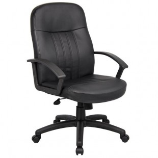 Boss B8106 Black Executive Leather Budget Chair Boss B8106 Black Executive Leather Budget Chair