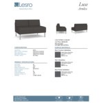 Lesro Luxe Lounge Series Patriot Plus Charcoal Vinyl Loveseat with Steel Legs Lesro Luxe Lounge Series Patriot Plus Charcoal Vinyl Loveseat with Steel Legs