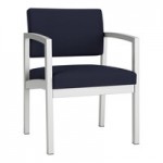 Lesro Lenox Steel Open House Navy Fabric 3-Seat Sofa
