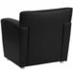 Flash Furniture 222-1-BK-GG Hercules Majesty Black Leather Chair with Aluminum Feet