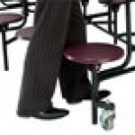 National Public Seating MTS10 10 Foot Mobile Cafeteria Table with MDF Core and 12 Stools