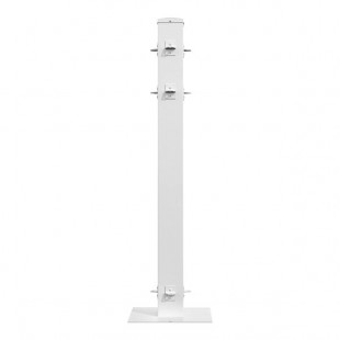 Mod-Fence Mod-Post White 3-Way Fence Post Connector
