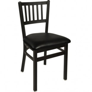 BFM Seating Troy Sand Black Steel Side Chair with 2