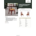 Lancaster Table & Seating Mahogany Finish Wood Window Back Chair with Light Brown Vinyl Seat - Assembled Lancaster Table & Seating Mahogany Finish Wood Window Back Chair with Light Brown Vinyl Seat - Assembled