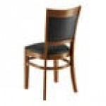 Lancaster Table & Seating Sofia Vintage Finish Wood Chair with Black Vinyl Seat Lancaster Table & Seating Sofia Vintage Finish Wood Chair with Black Vinyl Seat