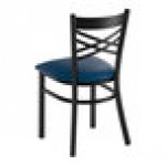 Lancaster Table & Seating Black Finish Cross Back Chair with 2 1/2 Lancaster Table & Seating Black Finish Cross Back Chair with 2 1/2