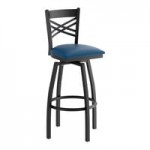 Lancaster Table & Seating Black Finish Cross Back Chair with 2 1/2 Lancaster Table & Seating Black Finish Cross Back Chair with 2 1/2
