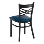 Lancaster Table & Seating Black Finish Cross Back Chair with 2 1/2 Lancaster Table & Seating Black Finish Cross Back Chair with 2 1/2