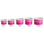 Choice 16 oz. Pink Paper Frozen Yogurt / Soup / Food Cup - 1,000/Case