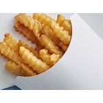 Choice 9 oz. Extra Large White Paper French Fry Scoop / Tray - 1,000/Case Choice 9 oz. Extra Large White Paper French Fry Scoop / Tray - 1,000/Case