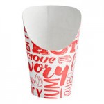 Choice 9 oz. Extra Large White Paper French Fry Scoop / Tray - 1,000/Case Choice 9 oz. Extra Large White Paper French Fry Scoop / Tray - 1,000/Case