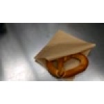 Choice Natural Kraft Wire Cone Basket Liner / Deli Wrap / Double Open Bag 9