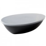 Fineline OB4580.BK Platter Pleasers 1/2 Gallon (64 oz.) Black Polystyrene Luau Bowl - 50/Case Fineline OB4580.BK Platter Pleasers 1/2 Gallon (64 oz.) Black Polystyrene Luau Bowl - 50/Case