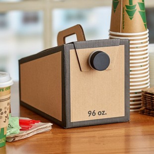 Choice 96 oz. Beverage Take-Out Container - 25/Case