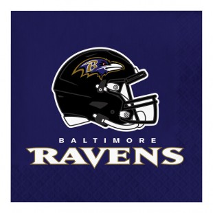 Creative Converting Baltimore Ravens 2-Ply Luncheon Napkin - 192/Case
