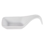 CAC PTS-44 Bright White Party Collection 1.5 oz. Porcelain Spoon - 72/Case