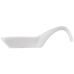 CAC PTS-44 Bright White Party Collection 1.5 oz. Porcelain Spoon - 72/Case