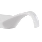 CAC PTS-44 Bright White Party Collection 1.5 oz. Porcelain Spoon - 72/Case