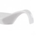 CAC PTS-44 Bright White Party Collection 1.5 oz. Porcelain Spoon - 72/Case