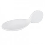 CAC PTS-44 Bright White Party Collection 1.5 oz. Porcelain Spoon - 72/Case