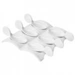 CAC PTS-44 Bright White Party Collection 1.5 oz. Porcelain Spoon - 72/Case