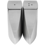 American Metalcraft SPDX22 3.2 oz. Stainless Steel Wedge Salt and Pepper Shaker Set - 12/Case