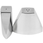 American Metalcraft SPDX22 3.2 oz. Stainless Steel Wedge Salt and Pepper Shaker Set - 12/Case