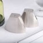 American Metalcraft SPDX22 3.2 oz. Stainless Steel Wedge Salt and Pepper Shaker Set - 12/Case