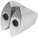 American Metalcraft SPDX22 3.2 oz. Stainless Steel Wedge Salt and Pepper Shaker Set - 12/Case