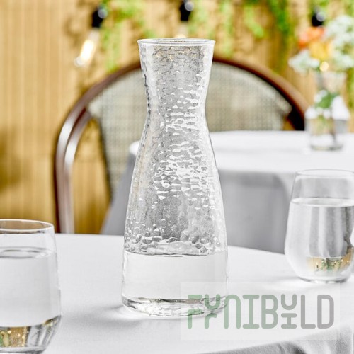 Front of the House Drinkwise 38 oz. Hammered Design Plastic Carafe