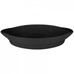 RAK Porcelain Chef's Fusion 7 oz. Volcano Black Porcelain Ramekin with Grooves - 12/Case