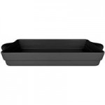 RAK Porcelain Chef's Fusion 7 oz. Volcano Black Porcelain Ramekin with Grooves - 12/Case