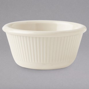 GET ER-403-IV 3 oz. Ivory Fluted SAN Plastic Ramekin - 48/Case