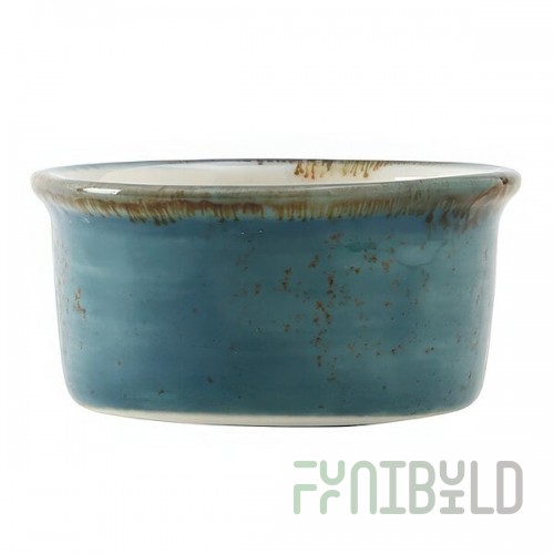 Tuxton GGE-752 TuxTrendz Artisan Geode Azure 2.5 oz. China Ramekin - 24/Case