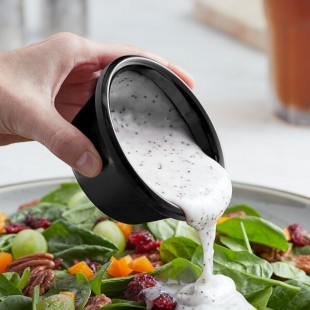 Acopa 6 oz. Black Smooth Melamine Ramekin - 12/Case Acopa 6 oz. Black Smooth Melamine Ramekin - 12/Case