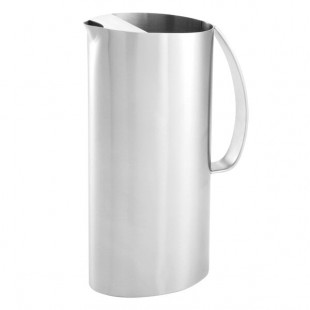 American Metalcraft 54 oz. Satin Stainless Steel Angled Pitcher with Ice Guard OWPIT54 - 18/Case American Metalcraft 54 oz. Satin Stainless Steel Angled Pitcher with Ice Guard OWPIT54 - 18/Case