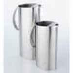 American Metalcraft 54 oz. Satin Stainless Steel Angled Pitcher with Ice Guard OWPIT54 - 18/Case