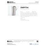 American Metalcraft 54 oz. Satin Stainless Steel Angled Pitcher with Ice Guard OWPIT54 - 18/Case